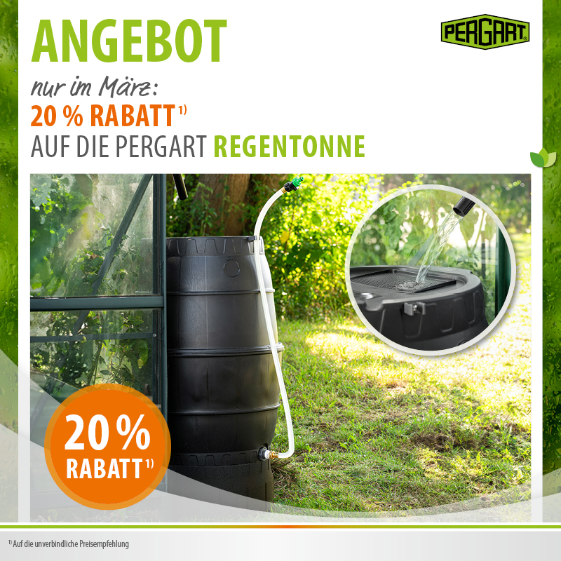 März - Aktionsangebot Regentonne Pergart