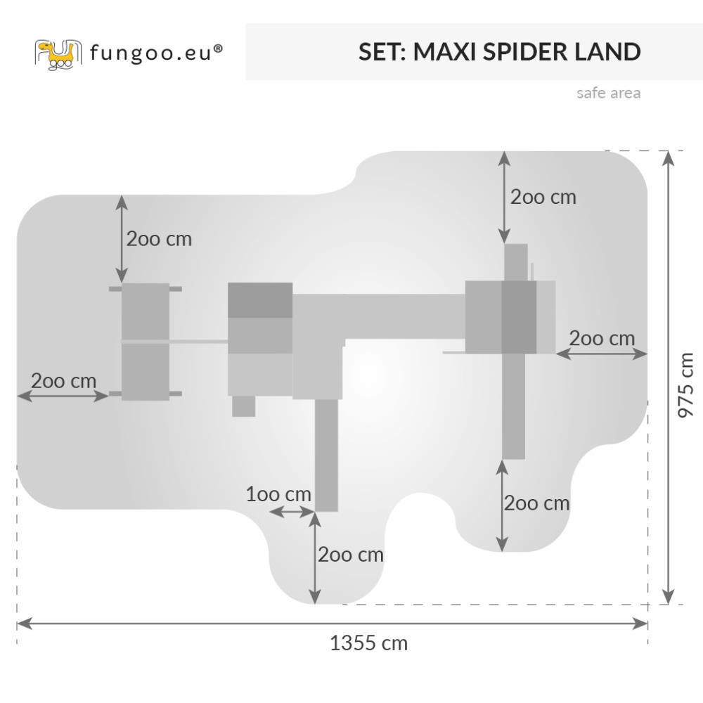 Spielburg Maxi Set Fungoo SPIDER LAND, teak-farben lasiert