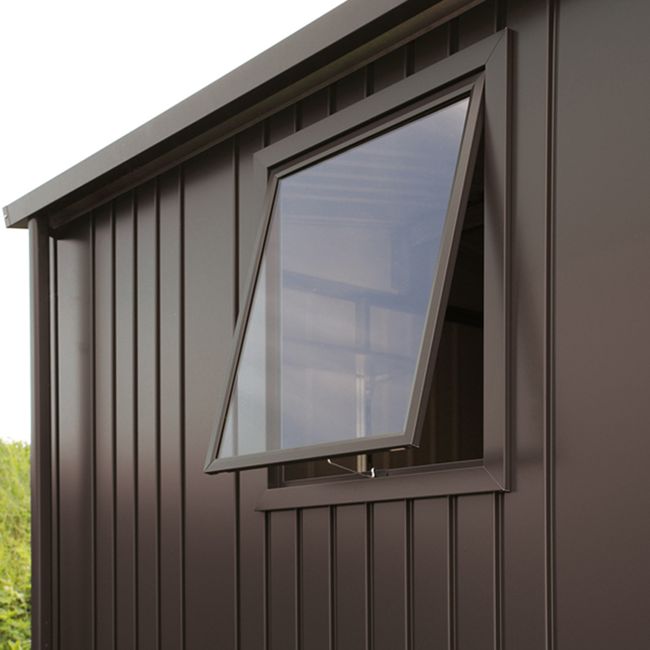 biohort Gartenhaus HIGHLINE H5 Window Edition dunkelgrau-metallic mit Standardtür, 257x297 cm